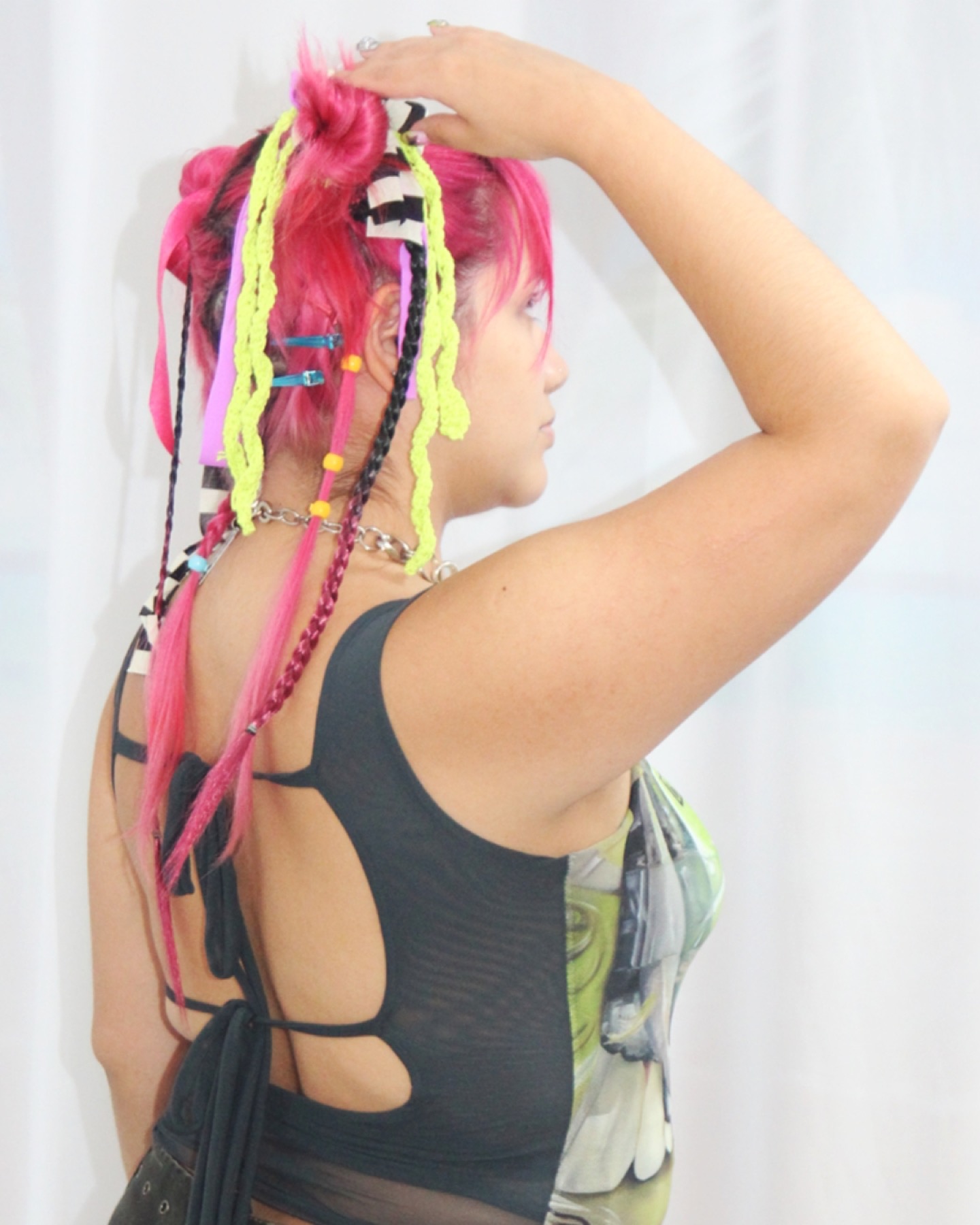 Angie modelling a fashion look for a creative shoot with Rhi Dancey and Stella